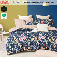 Ardor 250TC Ariana Floral Cotton Sateen Quilt Cover Set Queen
