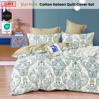 Ardor 250TC Yarmin Moroccan Cotton Sateen Quilt Cover Set Queen