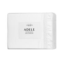 Algodon Adele White Cotton Ruffle Quilt Cover Set King
