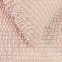 Ardor Ingrid Blush Seersucker Stripe Quilt Cover Set Queen