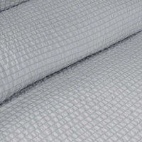 Ardor Ingrid Silver Seersucker Stripe Quilt Cover Set Queen