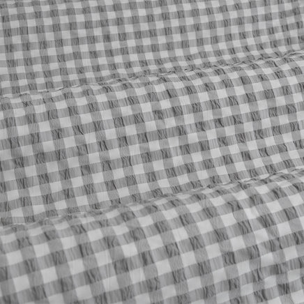 Ardor Rowe Grey Textured Seersucker Quilt Cover Set Queen