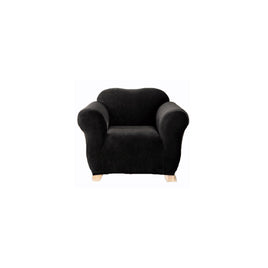 SureFit Pearson One Seater Couch Cover Ebony