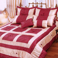 Ramesses Burgundy 7 Pcs Comforter Set Queen