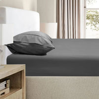 Ramesses 2000TC Bamboo Embossed Fitted Sheet Combo Set Charcoal King