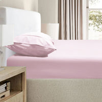 Ramesses 2000TC Bamboo Embossed Fitted Sheet Combo Set Pink King