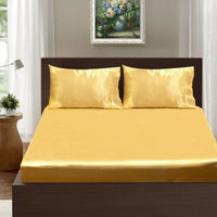 Ramesses Casablanca Satin Fitted Sheet Combo Set Gold King