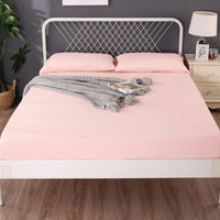 Ramesses 1000TC Linen Bamboo Fitted Sheet Combo Set Dusty Pink Single