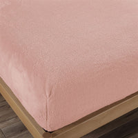 Ramesses Teddy Fleece Fitted Sheet Combo Set Rose Pink Double