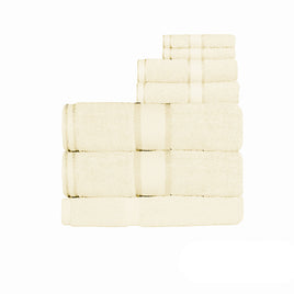 Kingtex 550gsm Cotton 7 Pce Bath Sheet Set Cream