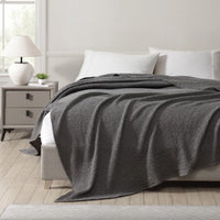 Private Collection Urban Charcoal 100% Cotton Waffle Blanket Queen/King