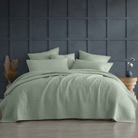 Platinum Collection Kayo Sage 100% Cotton Coverlet Single/Double