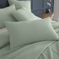 Platinum Collection Kayo Sage 100% Cotton Coverlet Single/Double