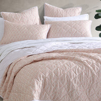 Logan and Mason Shelby Rose Cotton Rich Quilted Coverlet Set Queen/King