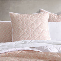 Logan and Mason Shelby Rose Cotton Rich Quilted Coverlet Set Queen/King