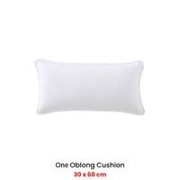 Private Collection Cornell White Oblong Filled Cushion 30 x 60cm