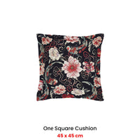 Logan and Mason Shanghai Nights Black Square Filled Cushion 45 x 45cm