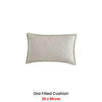 Private Collection Urban Stone 100% Cotton Waffle Oblong Filled Cushion