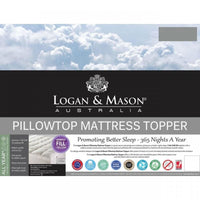 Logan and Mason 1100GSM Pillowtop Mattress Protector 50cm Wall King