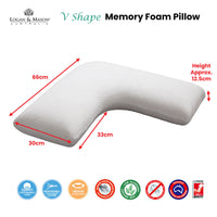 Logan and Mason V Tri Shaped Boomerang Memory Foam Pillow