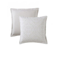 Private Collection Pair of Arlet Stone Jacquard European Pillowcases 65 x 65cm