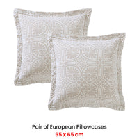 Private Collection Pair of Dakota Stone European Pillowcases 65 x 65cm