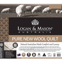 Logan and Mason 500GSM Pure Wool Premium Quality Quilt Queen