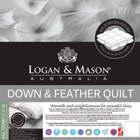 Logan and Mason 50% Feather 50% Duck Down Premium Quality Quilt Queen