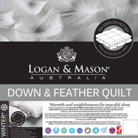 Logan and Mason 75% Duck Down 25% Feather Premium Quality Quilt Single