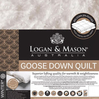 Logan and Mason 80% White Goose Down 20% Feather Premium Quality Quilt Super King