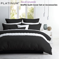 Platinum Collection Ascot Granite Waffle Quilt Cover Set King