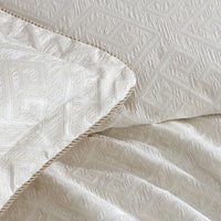 Davinci Athena Gold Woven Jacquard Chenille Quilt Cover Set King