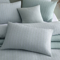 Platinum Collection Frankie Sage Cotton Rich Waffle Quilt Cover Set Super King