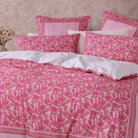 Logan and Mason 250TC Gatika Pink Cotton Sateen Quilt Cover Set Super King