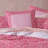 Logan and Mason 250TC Gatika Pink Cotton Sateen Quilt Cover Set Super King