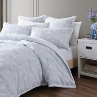 Private Collection Hydrangea Chambray Quilt Cover Set Polyester Cotton Yarn Dyed Jacquard King