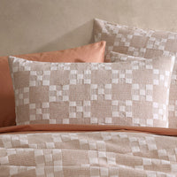 Platinum Collection Indi Stone Cotton Jacquard Quilt Cover Set King