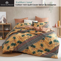 Logan and Mason Kalihari Sand Quilt Cover Set King