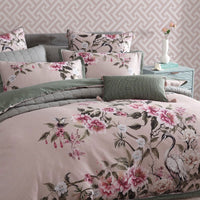 Logan & Mason Lisha Rose 250TC 100% Cotton Sateen Quilt Cover Set Super King