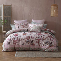 Logan & Mason Lorelai Rose 250TC 100% Cotton Sateen Quilt Cover Set Queen