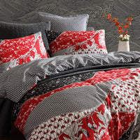 Logan and Mason 250TC Maru Red Cotton Sateen Quilt Cover Set King