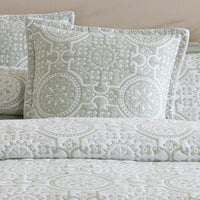 Private Collection Mayfair Sage Quilt Cover Set Polyester Cotton Yarn Dyed Jacquard King