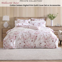 Private Collection Millicent Rose Quilt Cover Set Cotton Sateen Digital Print King