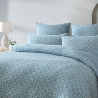 Platinum Collection Santa Fe Teal Cotton Jacquard Quilt Cover Set King