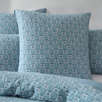 Platinum Collection Santa Fe Teal Cotton Jacquard Quilt Cover Set Queen