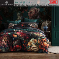 Logan & Mason Secret Garden 250TC 100% Cotton Sateen Quilt Cover Set Queen