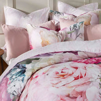 Logan and Mason 250TC Summer Daze Pink Cotton Sateen Quilt Cover Set King