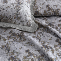 Davinci Trieste Silver Yarn-dyed Metallic Jacquard Quilt Cover Set King