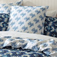 Logan and Mason 250TC Woolamai Blue Cotton Sateen Quilt Cover Set King