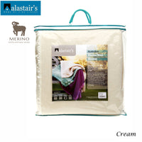 Alastairs 375GSM Australian Merino Wool Blanket Cream - Double